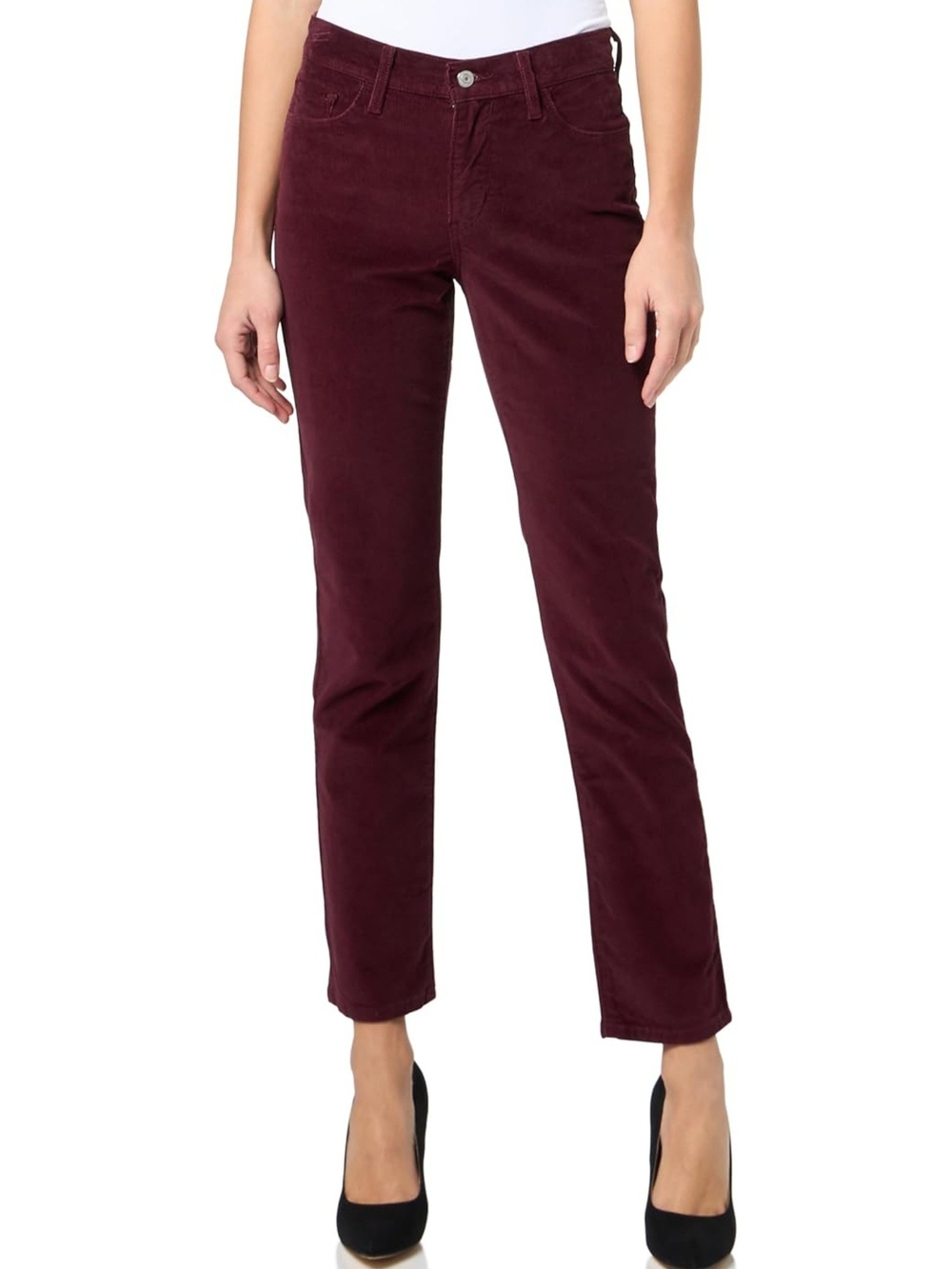 * Levi's Women's Classic Midrise Straight Leg Corduroy Jeans Burgundy Size 16